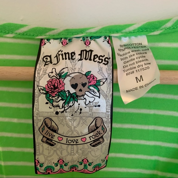 A Fine Mess Hankerchief Hem Striped Tank Top - Picture 3 of 4